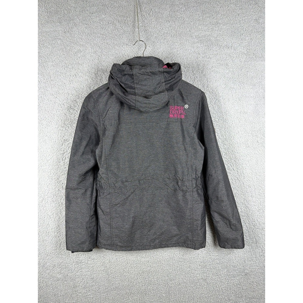 SUPERDRY Womens Windcheater Hooded Windbreaker Jacket Japan Size XS Gray - Picture 8 of 8